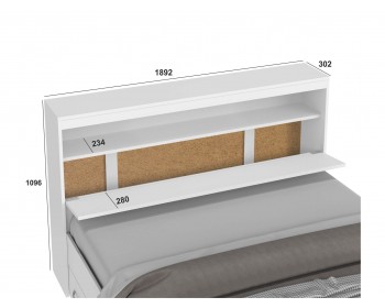 Кровать Виктория белая 180 с блоком, ящиками и матрасом ГОСТ