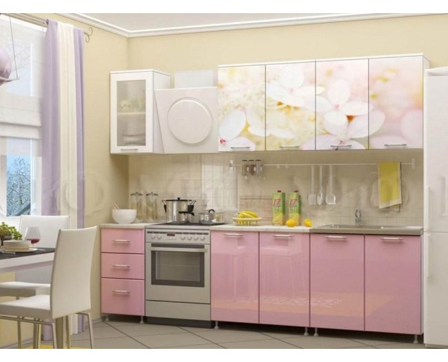 Кухня Вишнёвый цвет 2000 фото