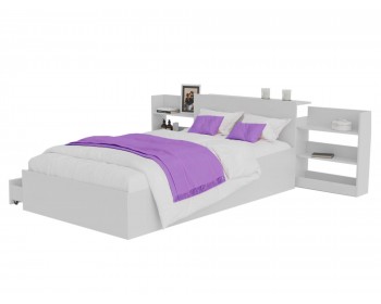 Кровать Доминика с блоком и ящиками 120 (Белый) с ом PROMO
