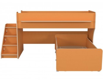Кровать двухярусная с лестницей и ящиками Капризун 7 (80х160/80х180)
