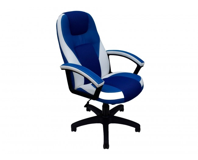 Кресло руководителя Office Lab comfort-2082 Синий/Белый фото