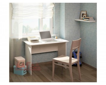 Компьютерный стол письменный Милан-5 белый