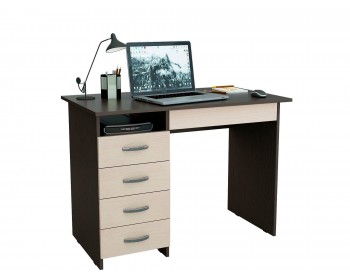 Компьютерный стол письменный Милан-1 (0120) венге / дуб молочный