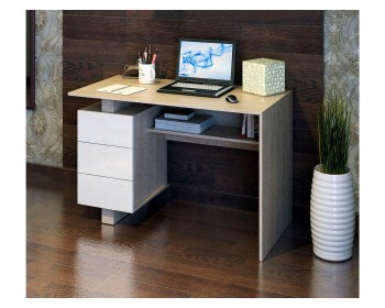 Компьютерный стол Ренцо-2 дуб сонома / белый