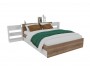 Кровать Доминика с блоком и ящиком 140 (Дуб Золотой/Белый) с от производителя