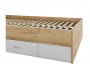 Кровать Доминика с блоком и ящиком 140 (Дуб Золотой/Белый) с фото