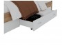 Кровать Доминика с блоком и ящиком 160 (Дуб Золотой/Белый) с недорого