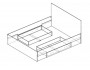 Кровать Доминика с блоком и ящиками 160 (Дуб Золотой/Белый) с распродажа