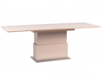 Кухонный стол -трансформер Левмар Slide LT выбеленный дуб/ опоры
