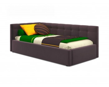 Односпальная кровать-тахта Bonna 900 шоколад с подъемным механизмом и матрасом PROMO B COCOS