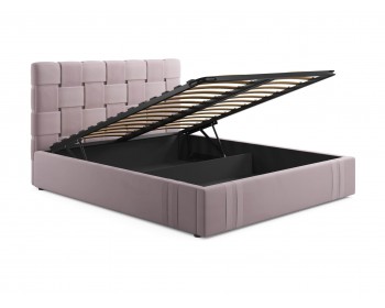 Кровать Мягкая Tiffany 1600 лиловая с подъемным механизмом с мат