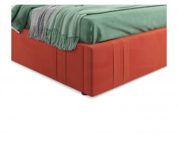 Кровать Мягкая Tiffany 1600 оранж с ортопедическим основанием с