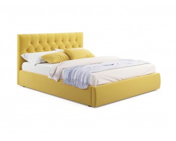 Кровать Мягкая Verona 1600 желтая с ортопедическим основанием