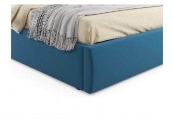 Мягкая кровать Verona 1400 синяя с подъемным механизмом