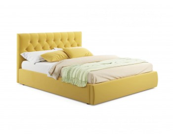 Кровать Мягкая Verona 1400 желтая с подъемным механизмом