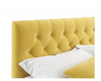 Мягкая кровать Verona 1400 желтая с подъемным механизмом