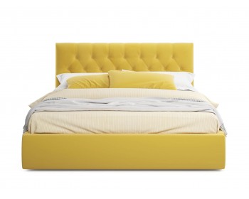 Кровать Мягкая Verona 1400 желтая с ортопедическим основанием