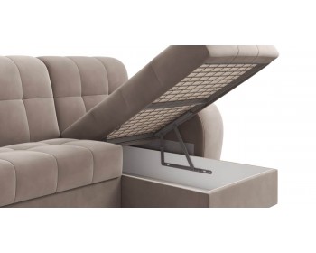 Диван угловой Брюссон  24 120 К-1 с оттоманкой мини 260 угловой Коричневый