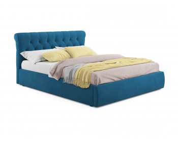 Кровать Мягкая Ameli 1400 синяя с подъемным механизмом с о