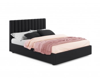Мягкая кровать Olivia 1400 темная с подъемным механизмом
