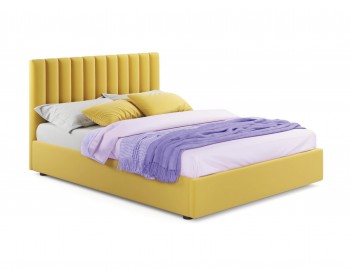 Кровать Мягкая Olivia 1800 желтая с подъемным механизмом