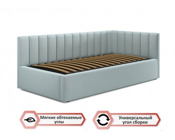 Мягкая кровать Milena 900 мята пастель с подъемным механизмом и матрасом ГОСТ