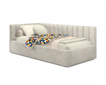 Мягкая кровать Milena 900 кожа кремовый с подъемным механизмом