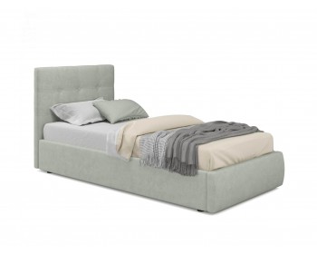Мягкая кровать Selesta 900 кожа серый с подъемным механизмом