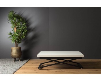 Кухонный стол трансформер Левмар Compact D36/S53 (дуб анкор светлый/черны