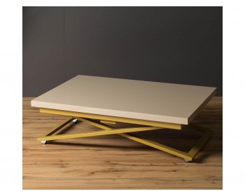 Журнальный стол трансформер Левмар Compact G41/S90 (капучино/золото)