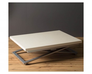 Журнальный столик трансформер Левмар Compact P01/S59 (Аворио/серебро)