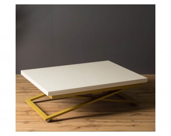 Журнальный стол трансформер Левмар Compact P01/S90 (Аворио/золото)