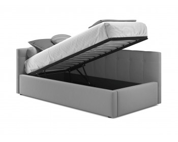 Односпальная кровать-тахта Bonna 900 кожа брауни с подъемным механизмом