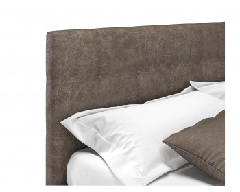 Мягкая кровать Selesta 1800 кожа брауни с подъемным механизмом