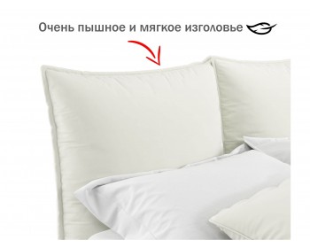 Кровать Мягкая Fly 1600 беж ортопед с ом Basic soft white