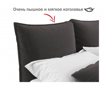 Мягкая кровать Fly 1600 шоколад ортопед с матрасом Basic soft white