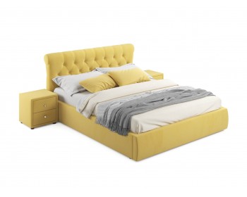 Кровать Мягкая с ми Ameli 1600 желтая с подъемным механизмо