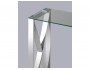 Консоль Stool Group КРОСС 115х30 Прозрачное стекло/Сталь серебро недорого