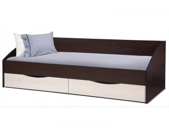 Кровать Фея - 3 одинарная симметричная (900х2000) венге/дуб линд фото
