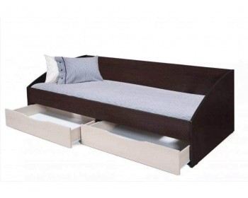 Кровать Фея - 3 одинарная симметричная (900х2000) венге/дуб линд