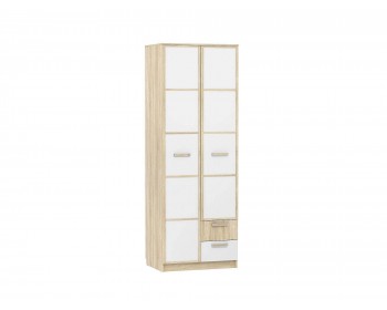 Шкаф для одежды НМ 014.07 с ящиками «Фанк» Дуб сонома/белый скан