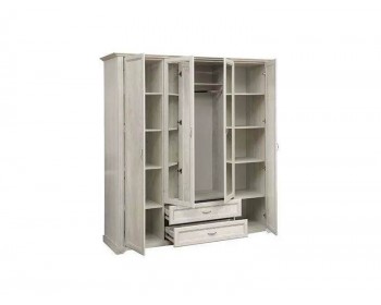 Распашной шкаф для одежды Сохо 32.01 бетон белый/бетон патина