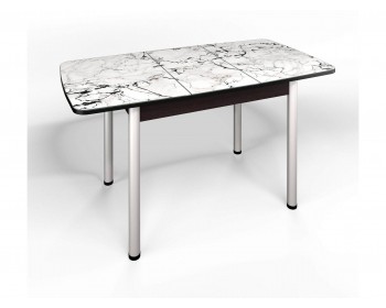 Кухонный стол СМ-1 Флорида ноги окрас круглый венге/серебро