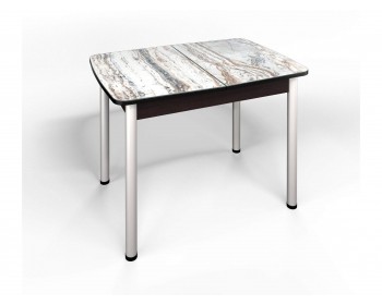 Кухонный стол СМ-2 Флорида ноги окрас круглый венге/серебро