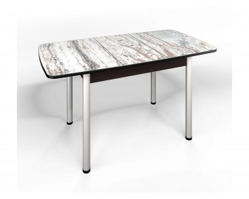Кухонный стол СМ-2 Флорида ноги окрас круглый венге/серебро