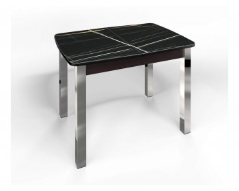 Кухонный стол СМ-3 Флорида ноги окрас квадратный венге/хром