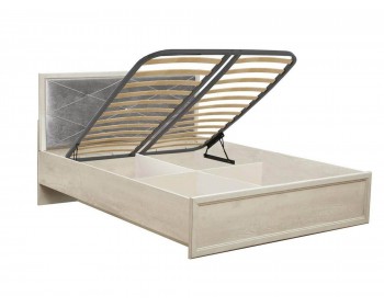 Кровать Сохо 32.26-01 (1400)с под. мех. бетон белый/бетон патина