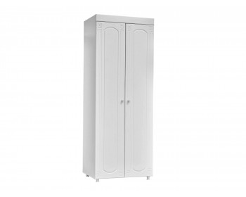 Распашной шкаф 2-х дверный (гл.410) Афина АФ-42 белое дерево