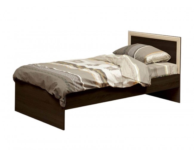 Кровать одинарная с настилом 21.55 (900 мм) венге/дуб фото