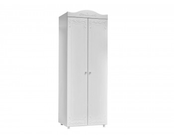 Распашной шкаф 2-х дверный (гл.410) Италия ИТ-42 белое дерево
